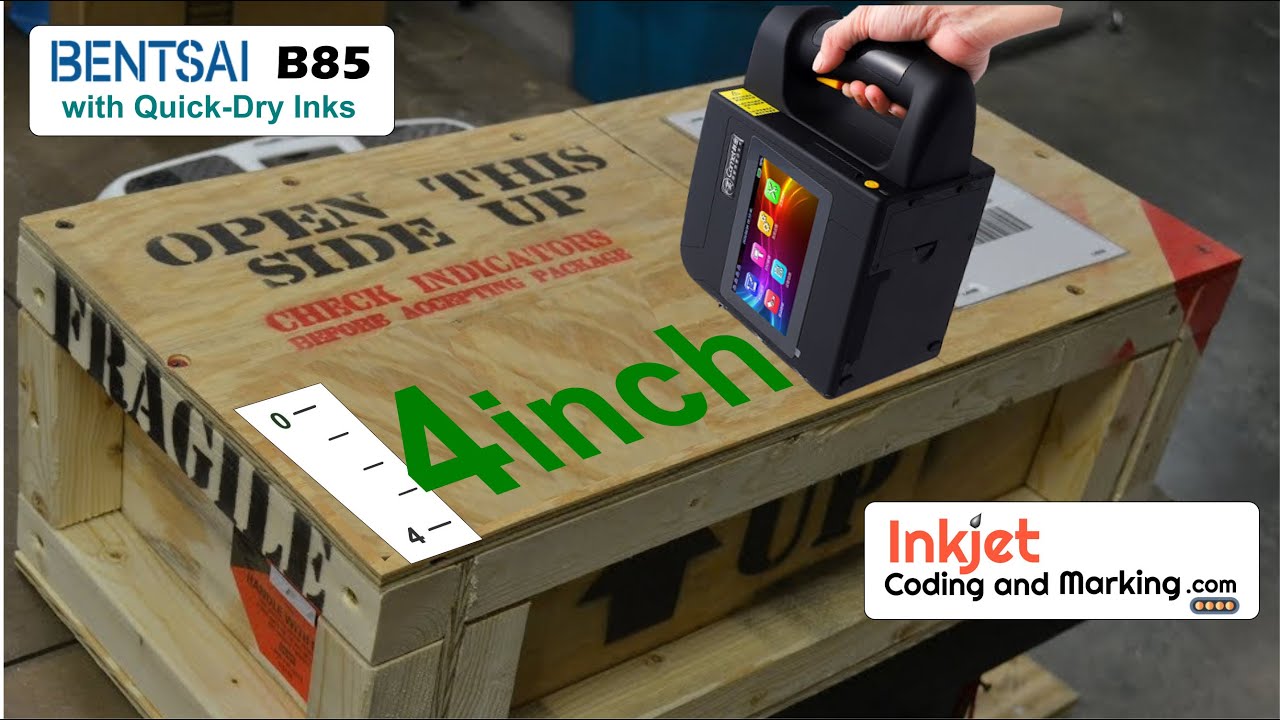 Bentsai Handheld Inkjet Printer B80 for Cardboard Box Printing and B85 Prints Metals Plastics