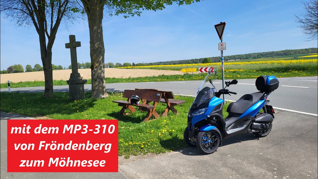 Mit dem Piaggio MP3-310 Sport auf Tour zum Möhnesee