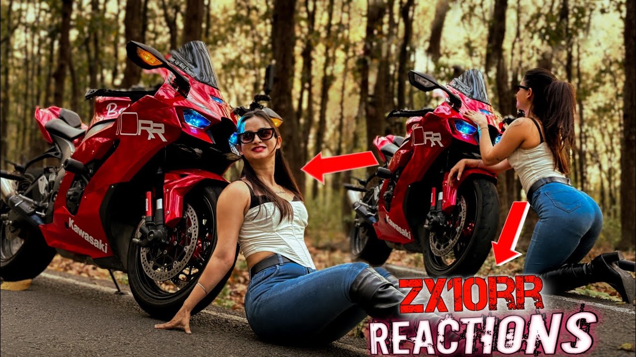 My friend Crazy Reaction on My New Zx10r 😱💕 || Cute girls Reactions On My New Zx10rr ❤️