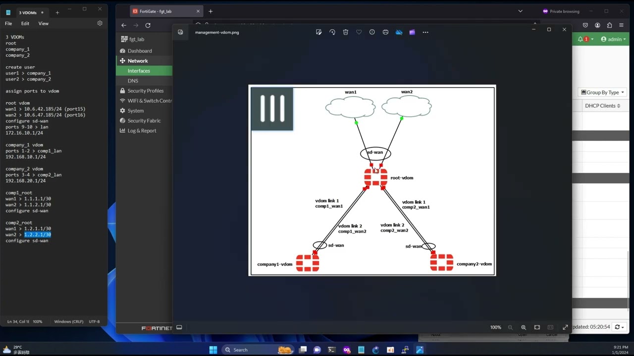 Multi-VDOM step by step configuration
