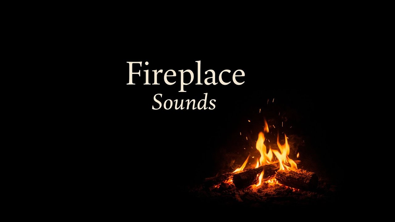 Crackling Fireplace & Gentle Wind | Black Screen | Deep Sleep & Relaxation