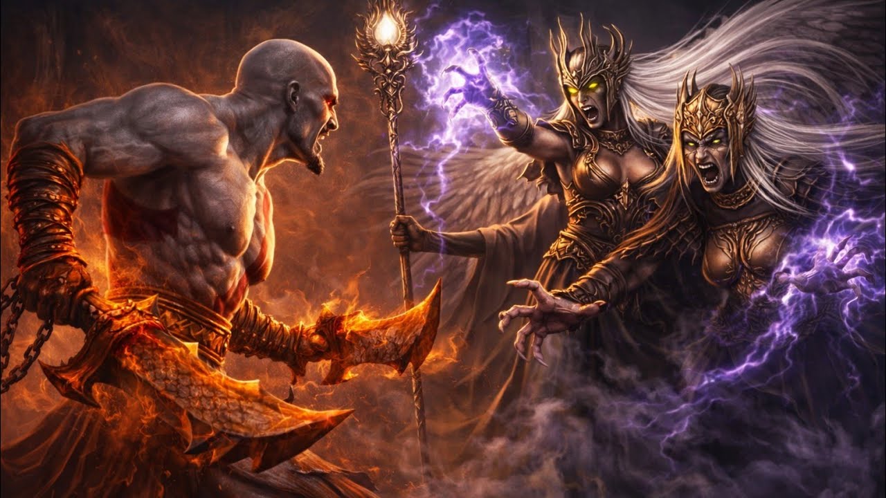 KRATOS vs LAHKESIS & ATROPOS ⚔️🔥 | The Temple of Lahkesis | God of War 2 |