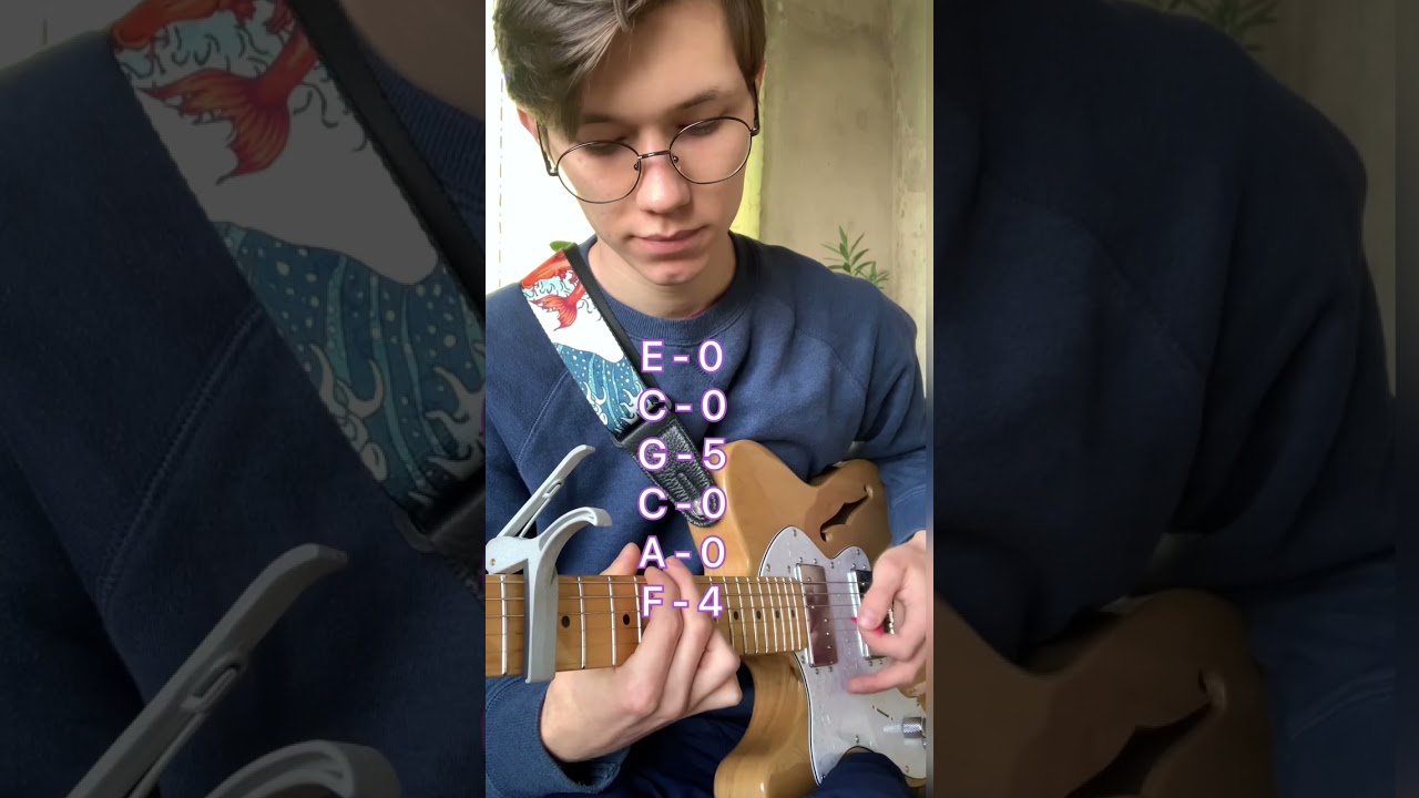 Midwest emo/twinkle chords progression in FACGCE that I recorded for a request
