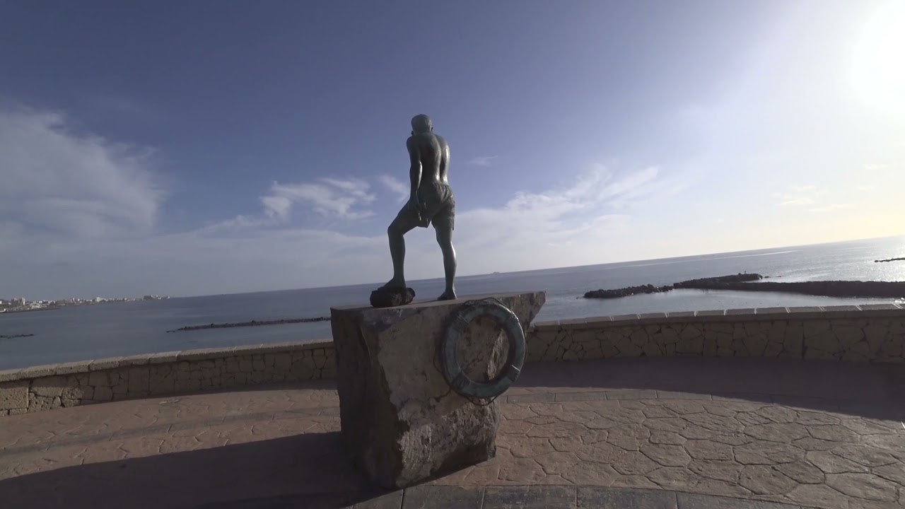 Walk in ordinary day (today) to south coast Fañabé Beach and Playa del Duque - Tenerife - Spain 🇪🇸