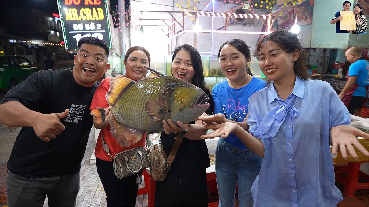 Mừng Bếp Trên Bản 100k Người Đăng Kí ăn Cá Bò Giáp Cá Mặt Quỷ Tôm Hùm cùng A Hải Sapa TV ở Mũi Né
