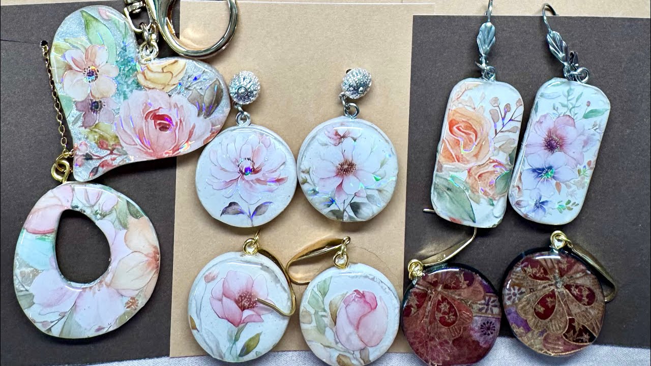 Polymer Clay, Washi Tape and UV Resin Jewelry 