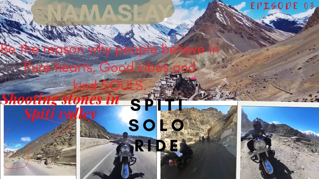 Shooting stone almost KILLED me 😱| Nako to kaza Ep 03|Spiti valley solo ride 2024 on Bullet
