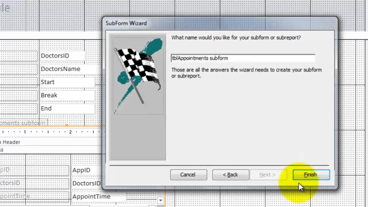 An Appointment Form in Access step-by-step
