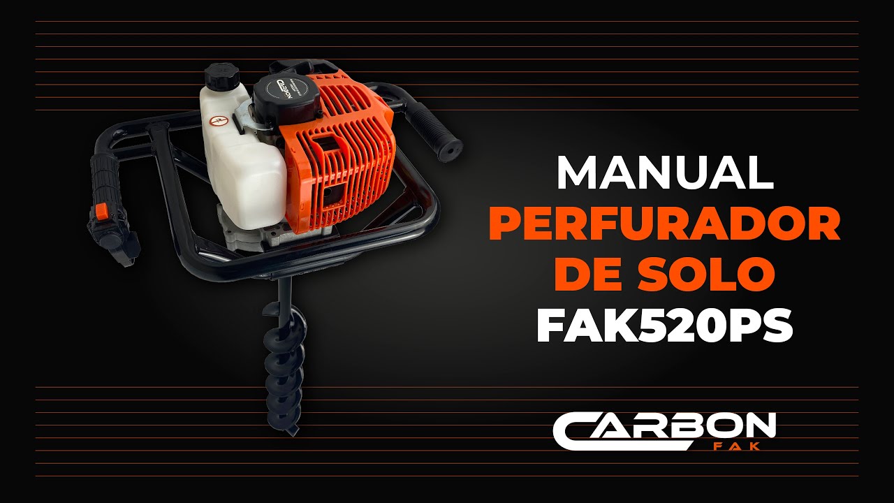 Manual Perfurador de Solo FAK520P / FAK520PS - Carbon Fak