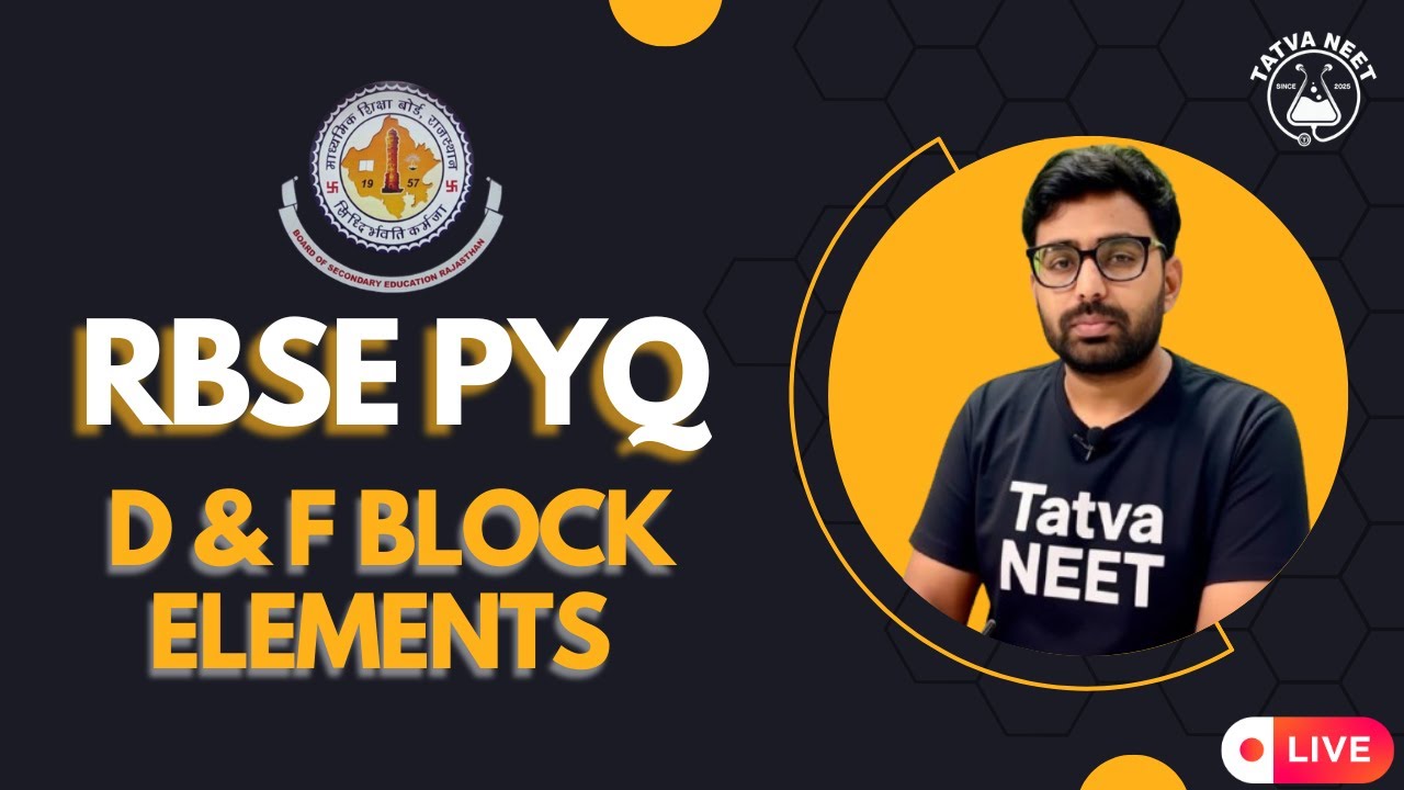 RBSE Chemistry PYQ 2021-2025 | D & F Block Elements One Shot 🔥