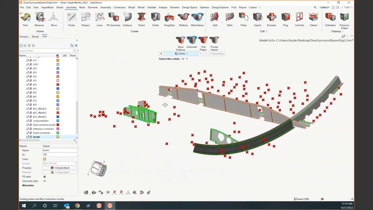 EP 2: Midsurfacing in HyperWorks 2022