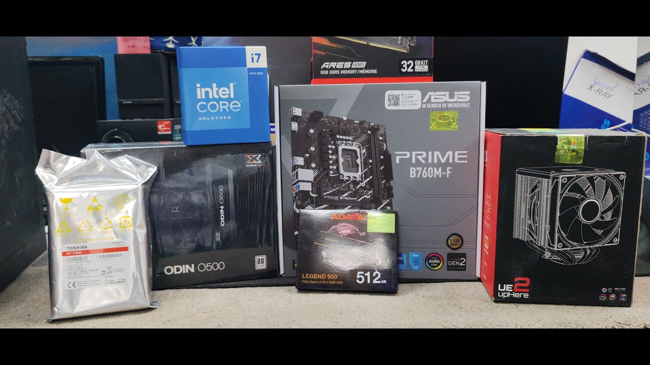 Asus Prime B760M-F | Intel Core i7-14700 14th Gen | 32GB DDR5 RGB | Legend 900 SSD | Odin 500W