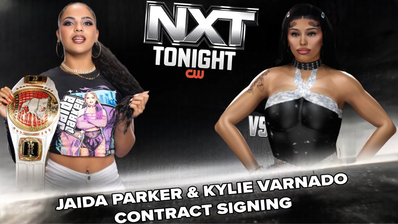 WWE 2K25 NXT - JAIDA PARKER & KYLIE VARNADO SIGN THEIR ROYAL RUMBLE TITLE MATCH CONTRACT