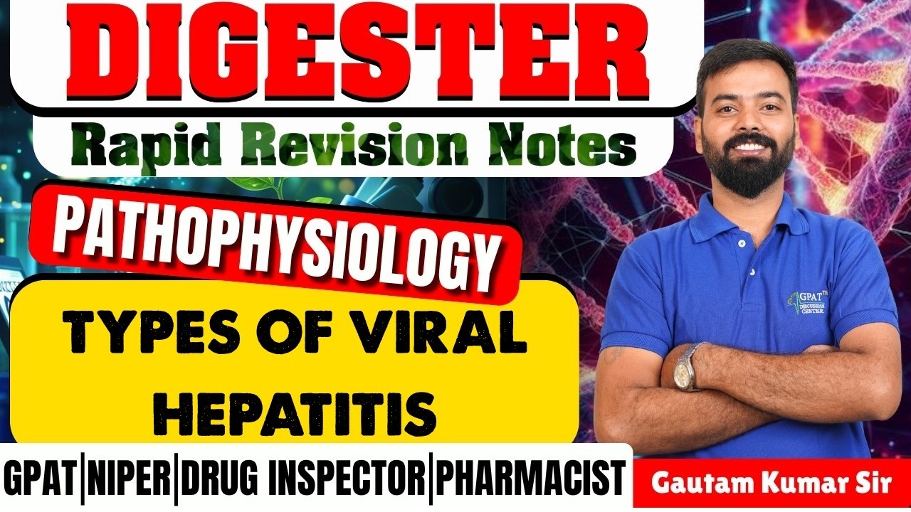 D-116 | Types of Viral Hepatitis- Pathophysiology | Rapid revision notes for GPAT, NIPER, DI