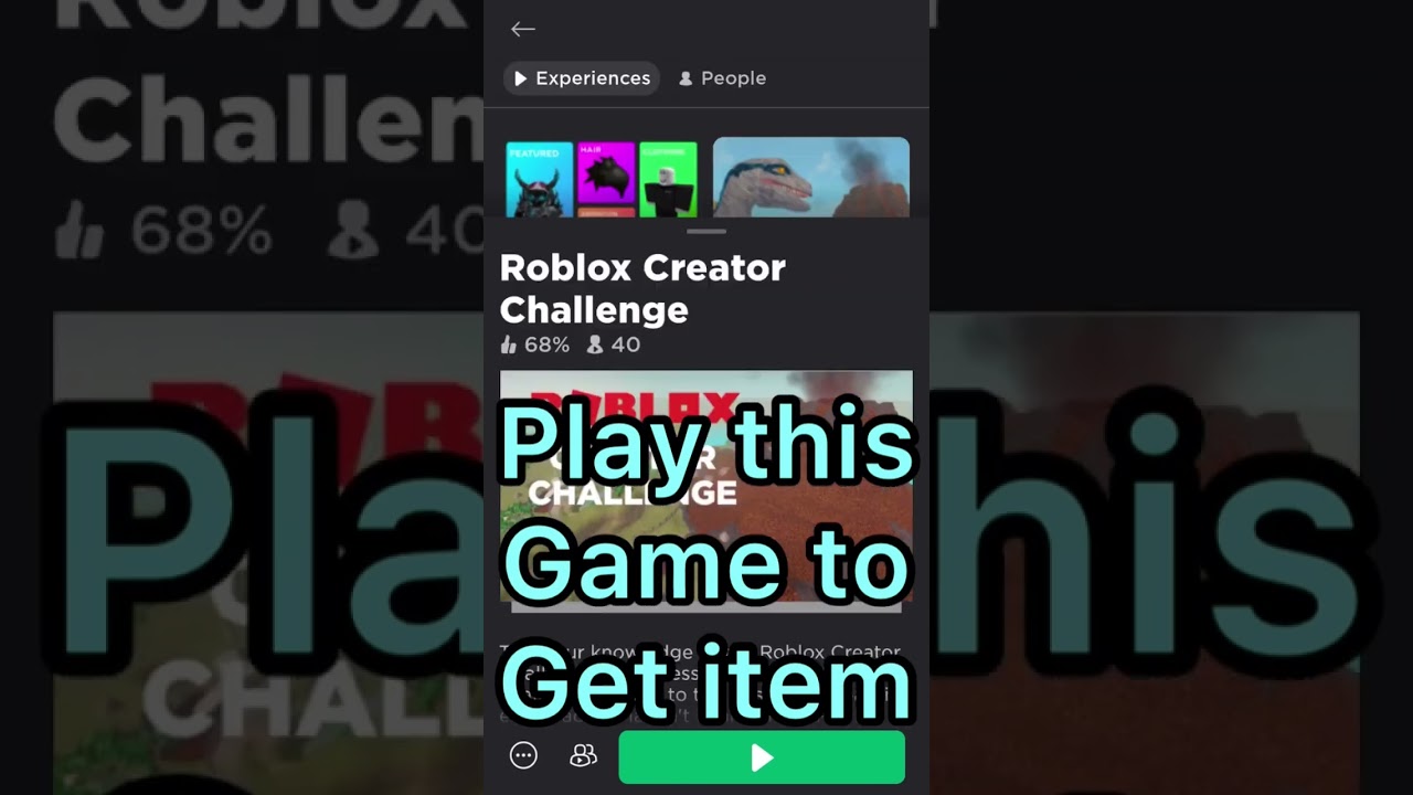 ( New Free Permanent Item ) Get Quickly Roblox Creator Challenge ROBLOX ( 2023 ) DeanOfficial YT