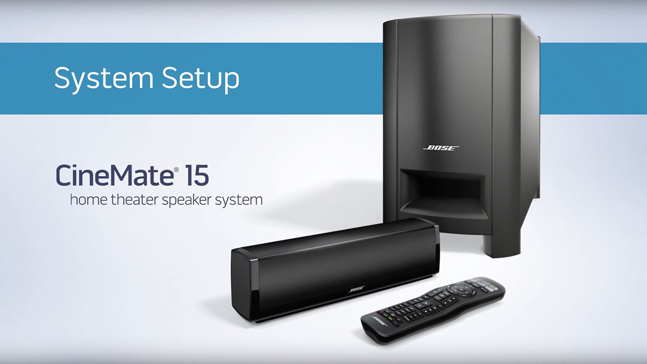 Bose CineMate 15 &ndash; Настройка системы