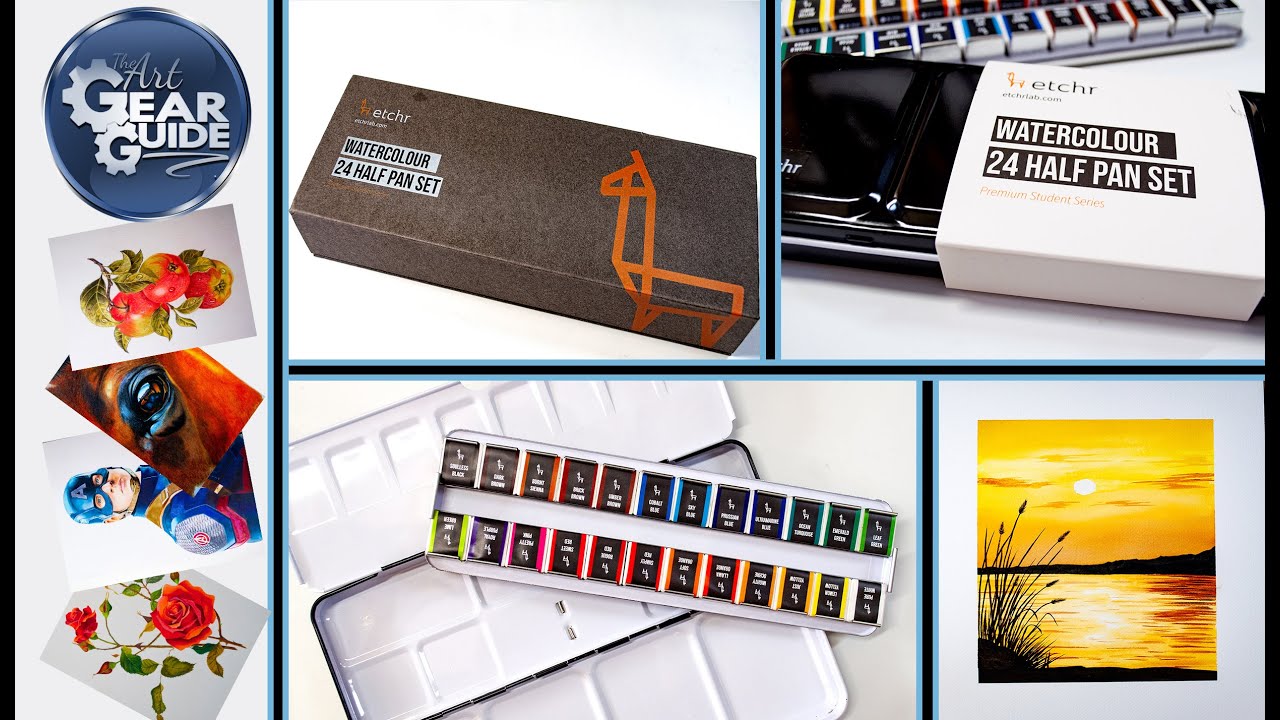 Etchr Watercolour 24 Half Pan Set Review | Etchr Watercolors