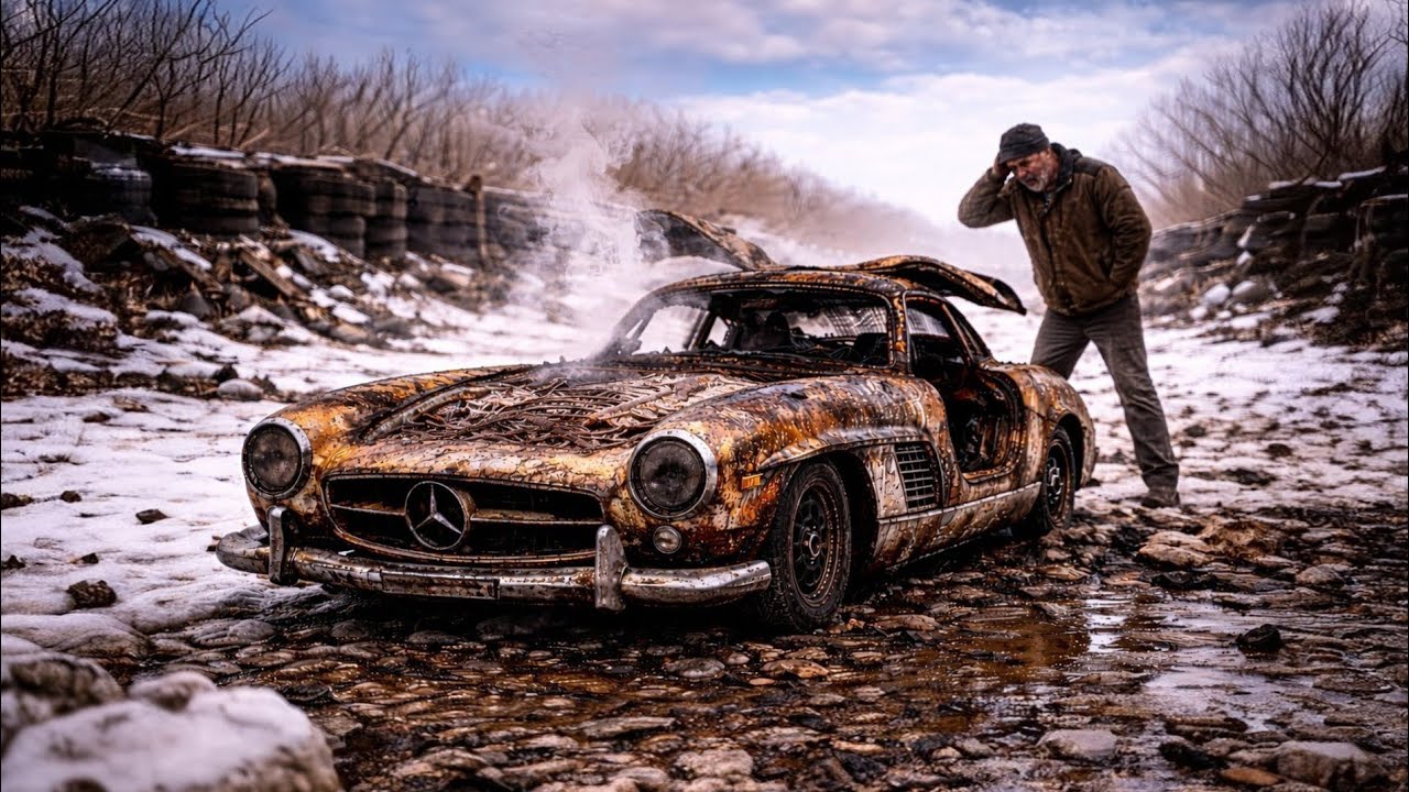 ASMR Full Car Restoration of Mercedes-Benz 300SL 1955 from Abandoned to Like New
