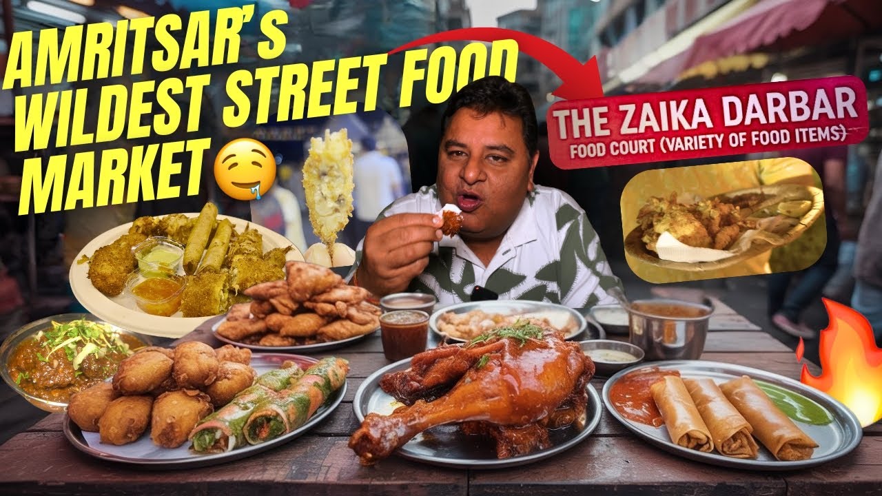 AMRITSAR’s WILDEST STREET FOOD MARKET | Zaika Darbar FULL Tour 🍗🔥 (UNSEEN Items!)