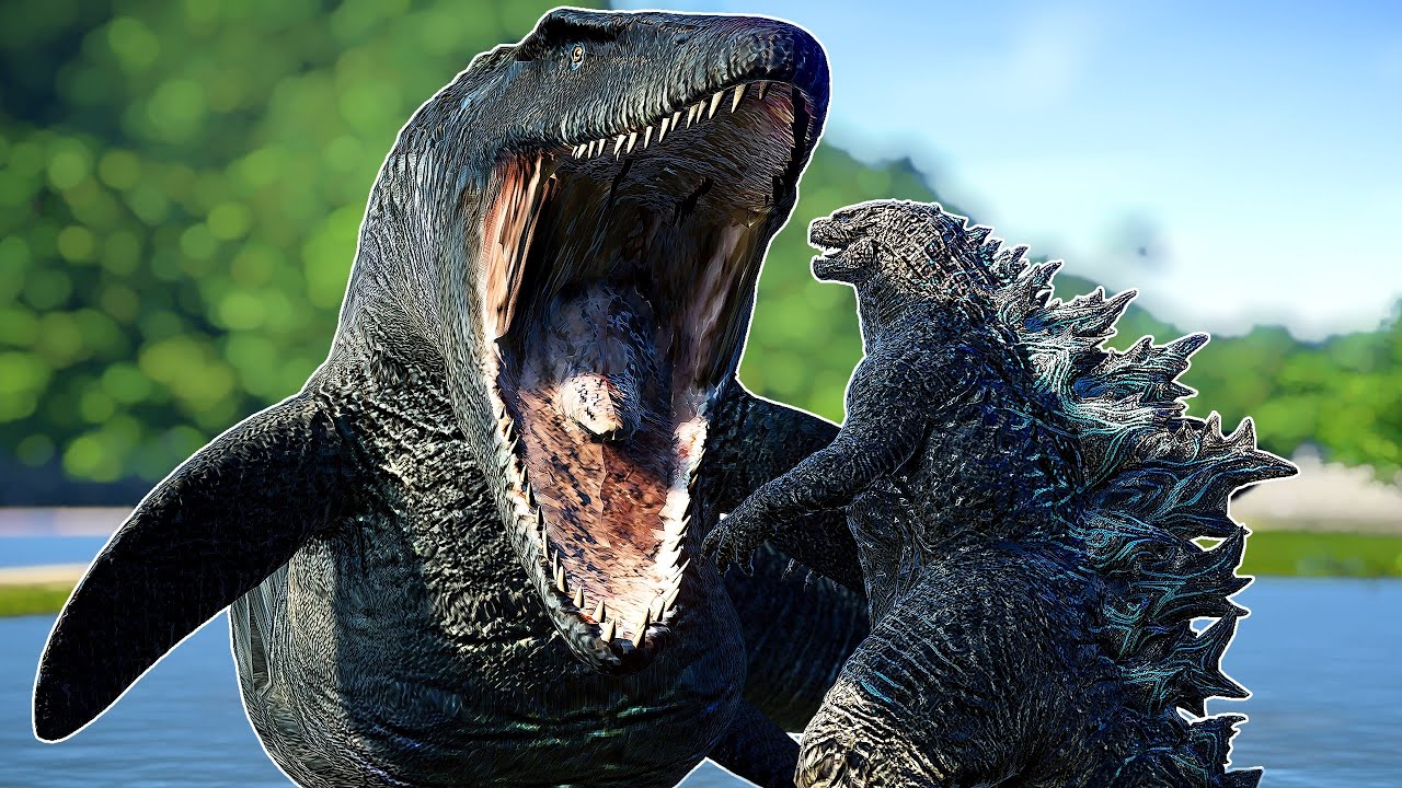 ГОДЗИЛЛА ПРОТИВ МОЗАЗАВРА! | Jurassic World Evolution (Godzilla 2019 MOD)
