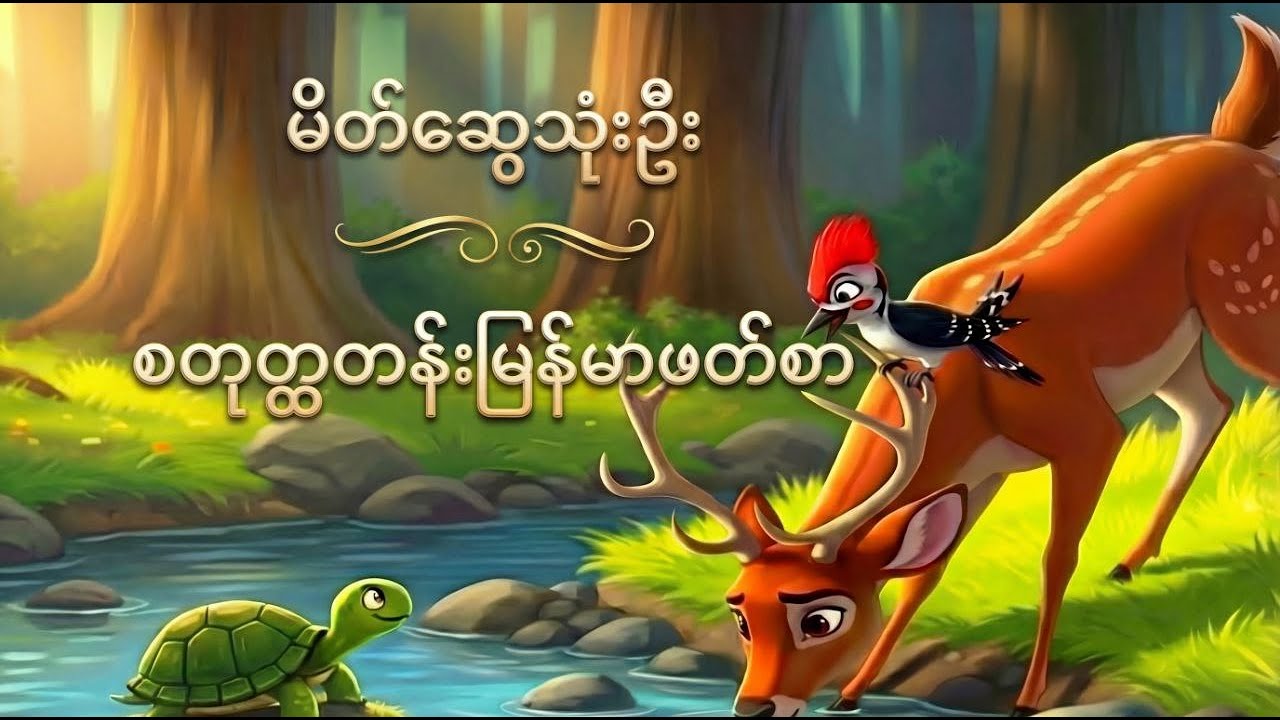 မိတ်ဆွေသုံးဦး  မြန်မာစကားပြော ကာတွန်း ပုံပြင်များ