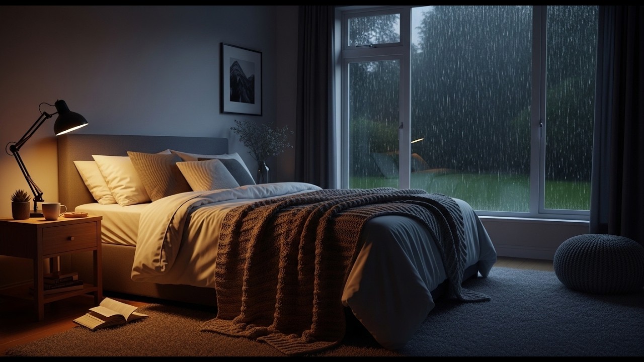 Bedroom Rain at Night 🌙 🌧️ | Cozy Night Ambience for Sleep & Relaxation