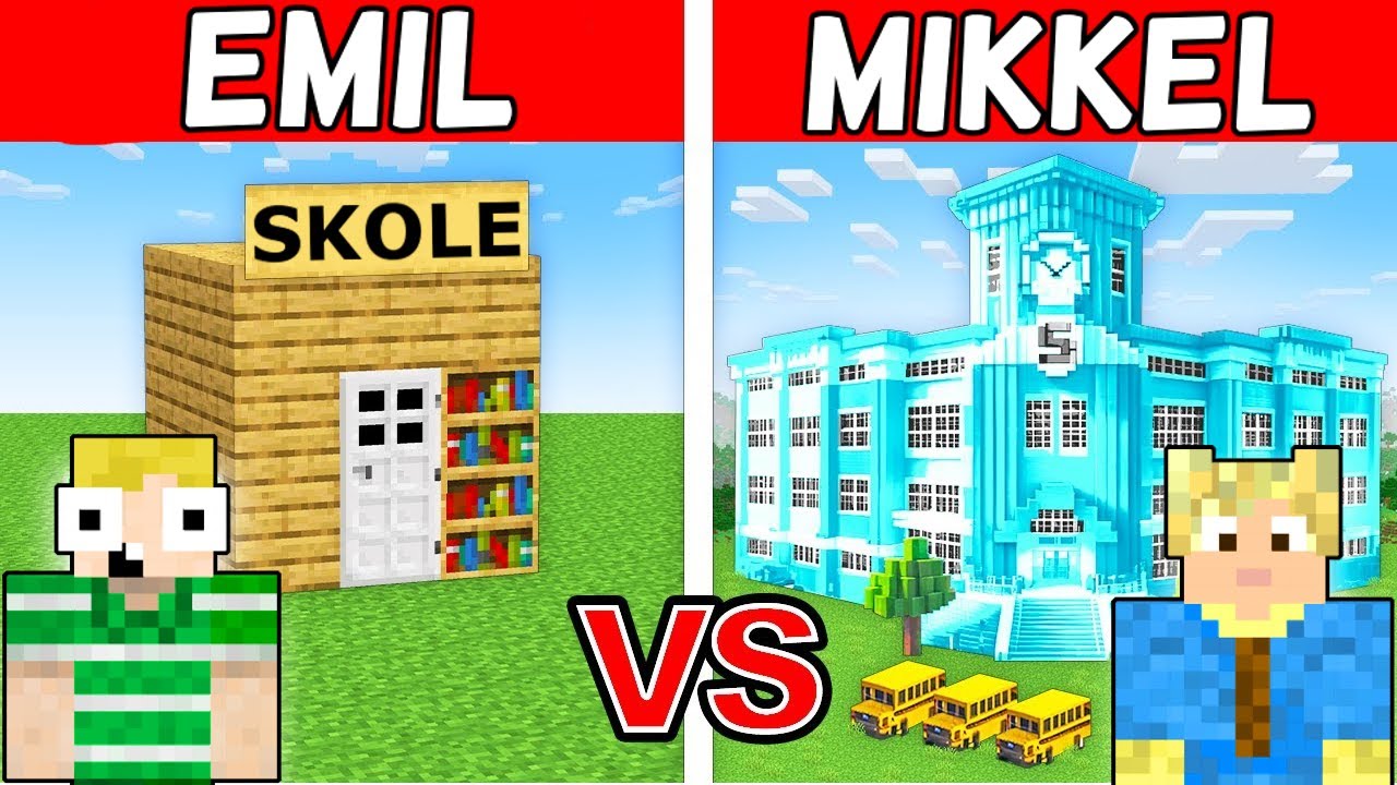 Hvem Bygger Bedste SKOLE i Minecraft?!