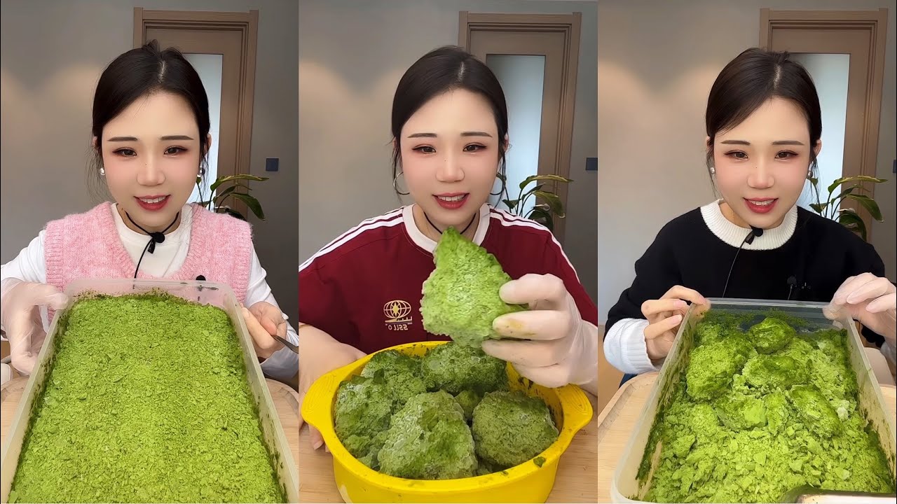 ASMR  CRUNCHY MATCHA ICE EATINGSOUNDS EATINGSHOW