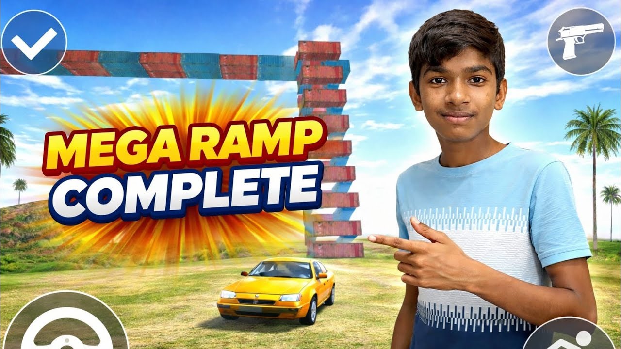 Indian bike driving 3d mega ramp complete 