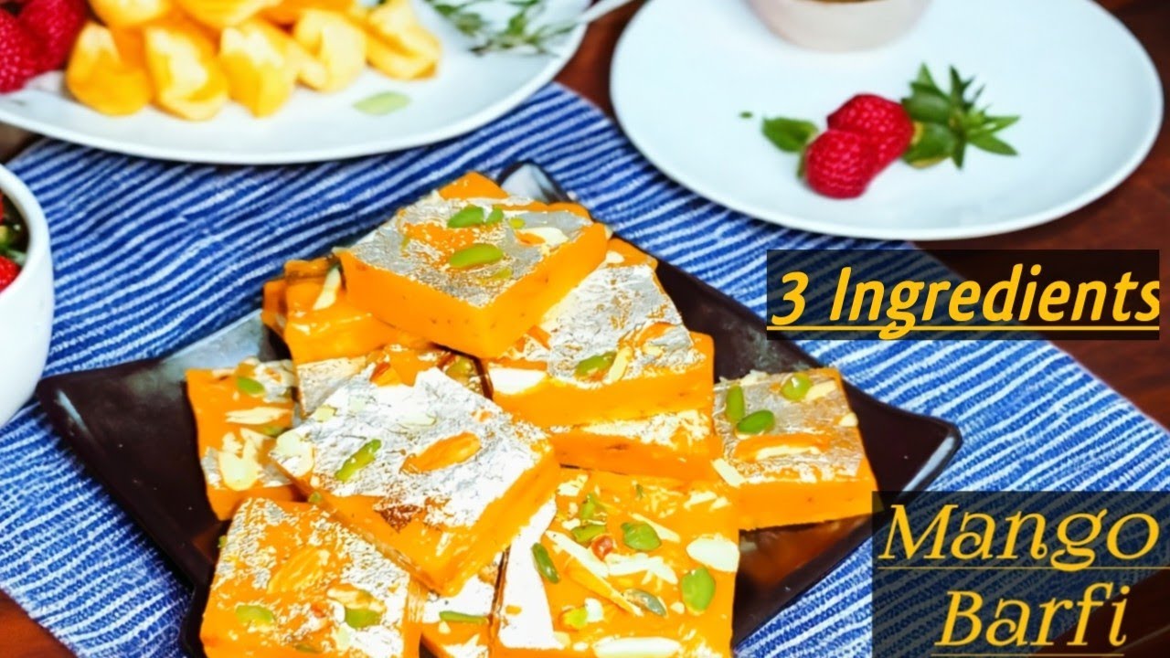 3 Ingredients Mango Barfi Recipe//ताजे आम से बनाएं मुंह में घुलने वाली परफेक्ट बर्फी//Aam ki Barfi