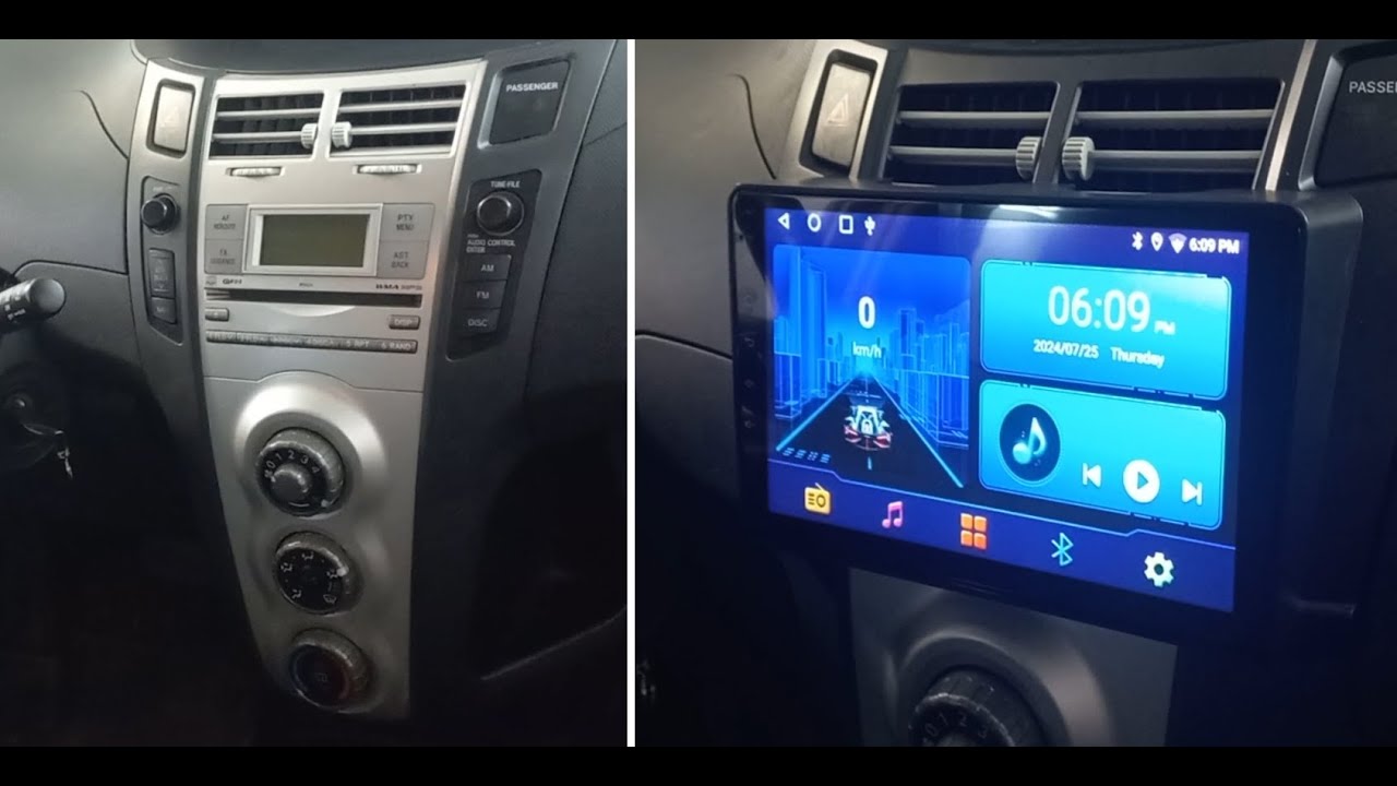 Установка Android магнитолы камера заднего вида  Toyota Yaris