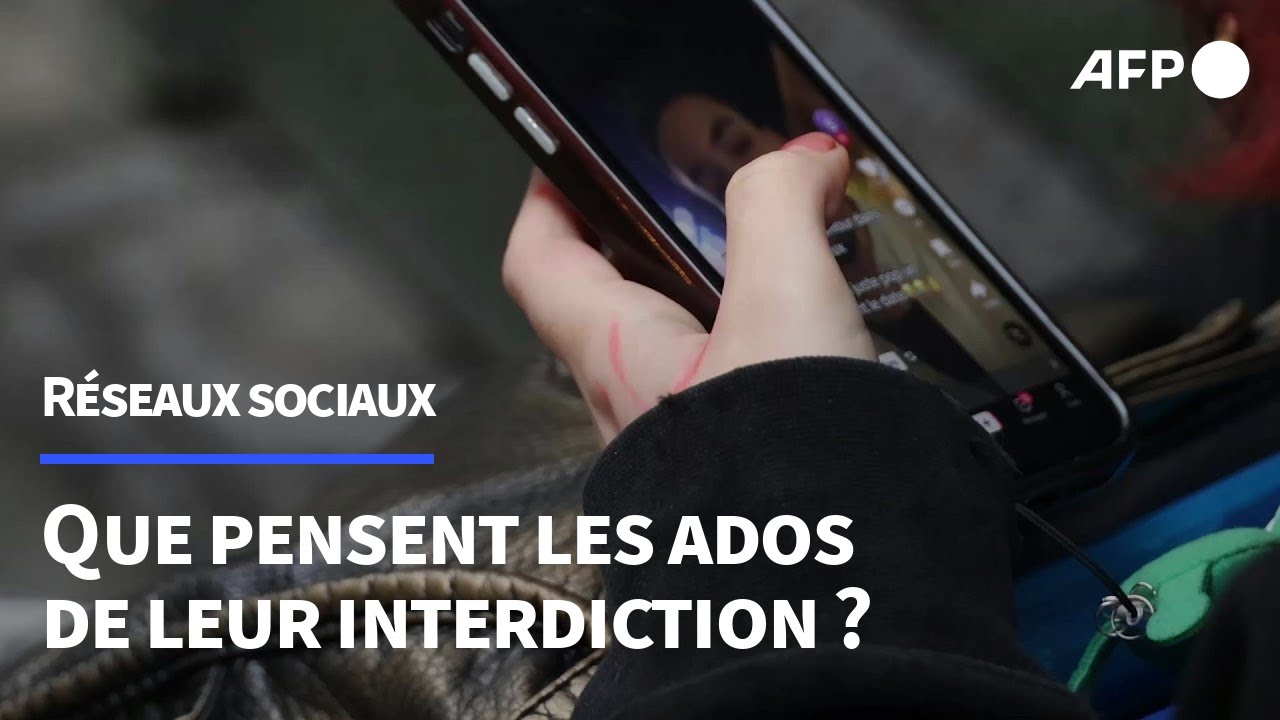Réseaux sociaux interdits avant 15 ans: réactions d'ados | AFP