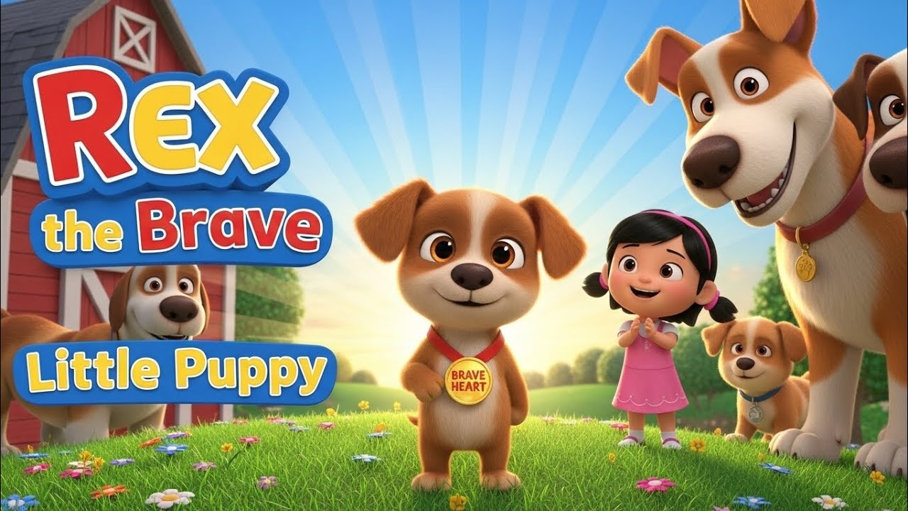 🐶 Rex the Brave Little Puppy | Moral Story For Kids | Bedtime Stories