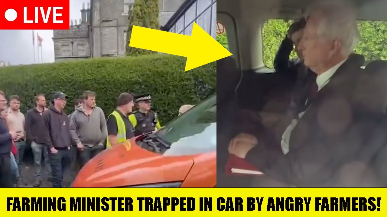 🚨WATCH: Farming Minister TRAPPED in Car by Angry Farmers Demanding Answers!