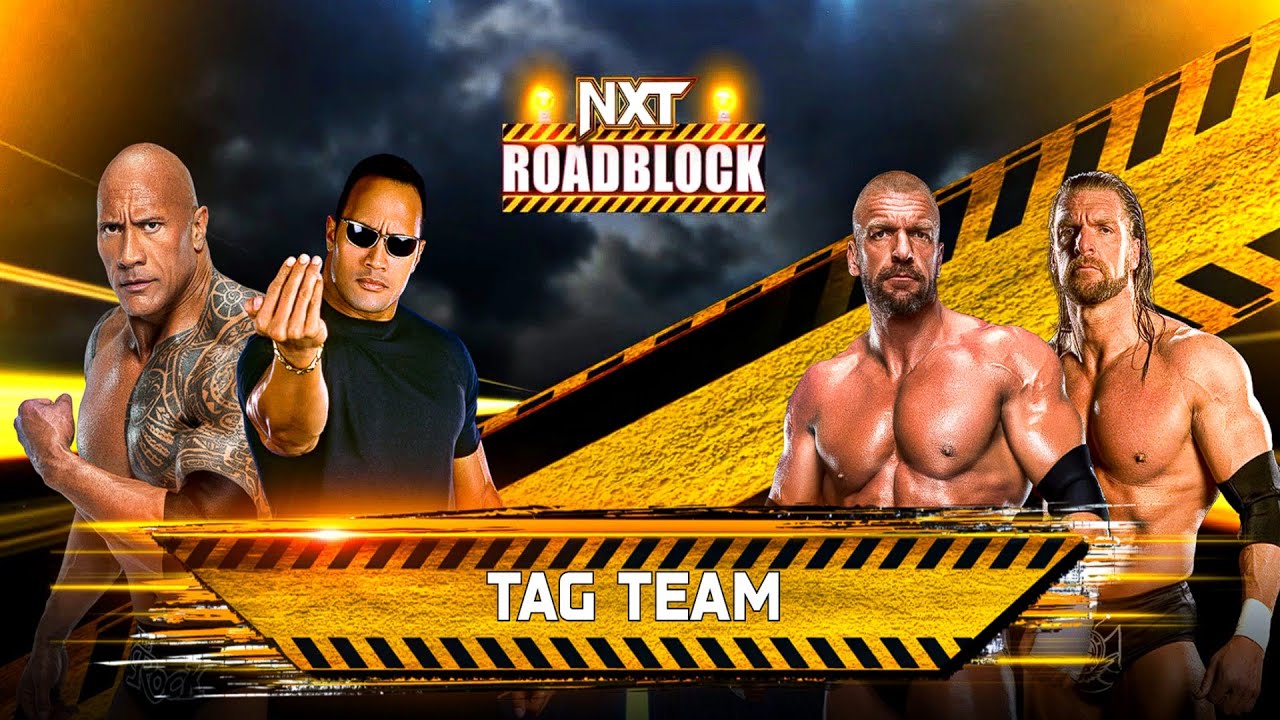 TAG TEAM MATCH: Team Rock vs. Team Triple H : NXT ROADBLOCK ,Feb 2, 2026 (WWE 2K25)