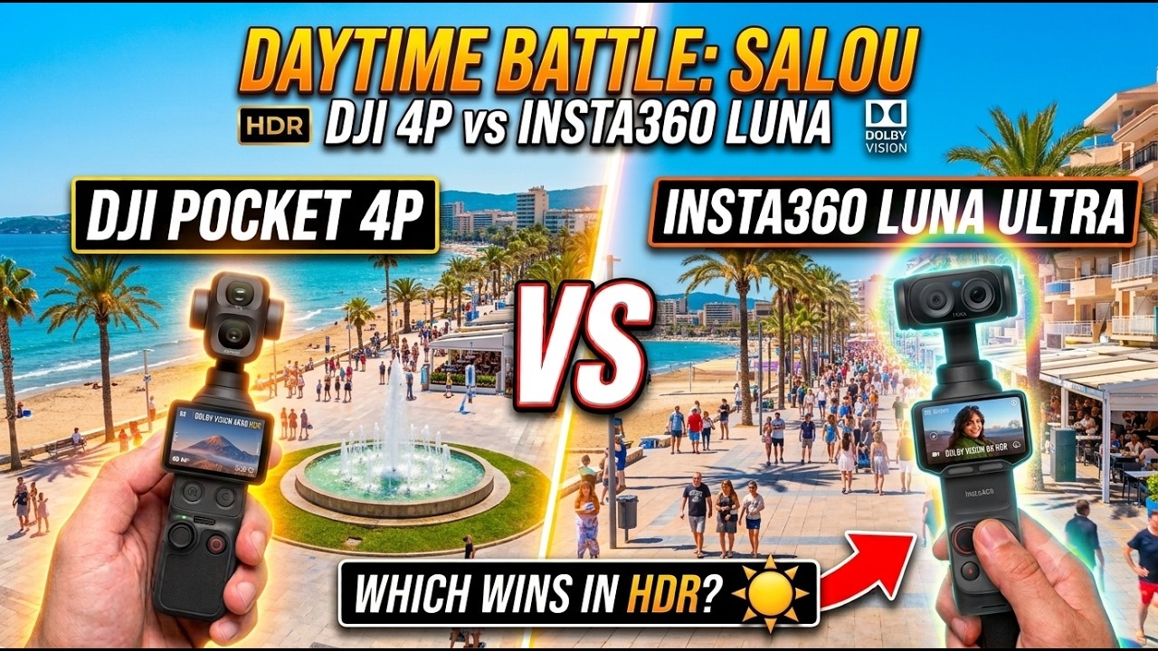 I Didn't Expect THIS... Insta360 Luna Ultra vs DJI Pocket 4P (4K 60p Normal Mode) WALKING TOUR
