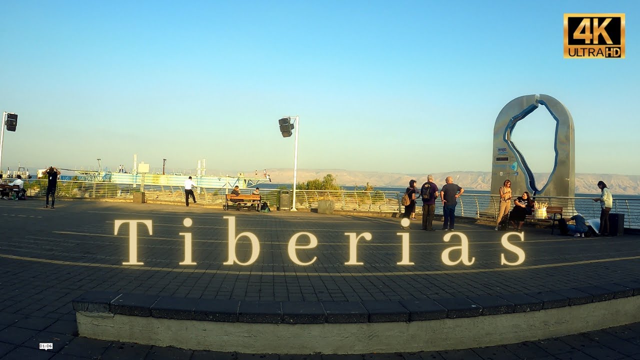 LOVELY ISRAEL Relaxing Walker TIBERIAS - Sea of Galilee (Lake Kinneret) at the Yigal Alon Promenade