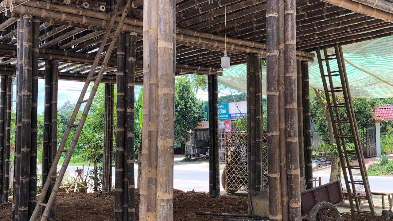 Nh&agrave; s&agrave;n bằng tre luồng