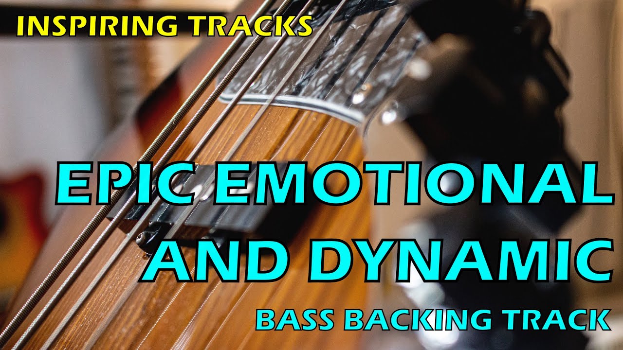 Epic emotional and dynamic Bass Backing Track (F)