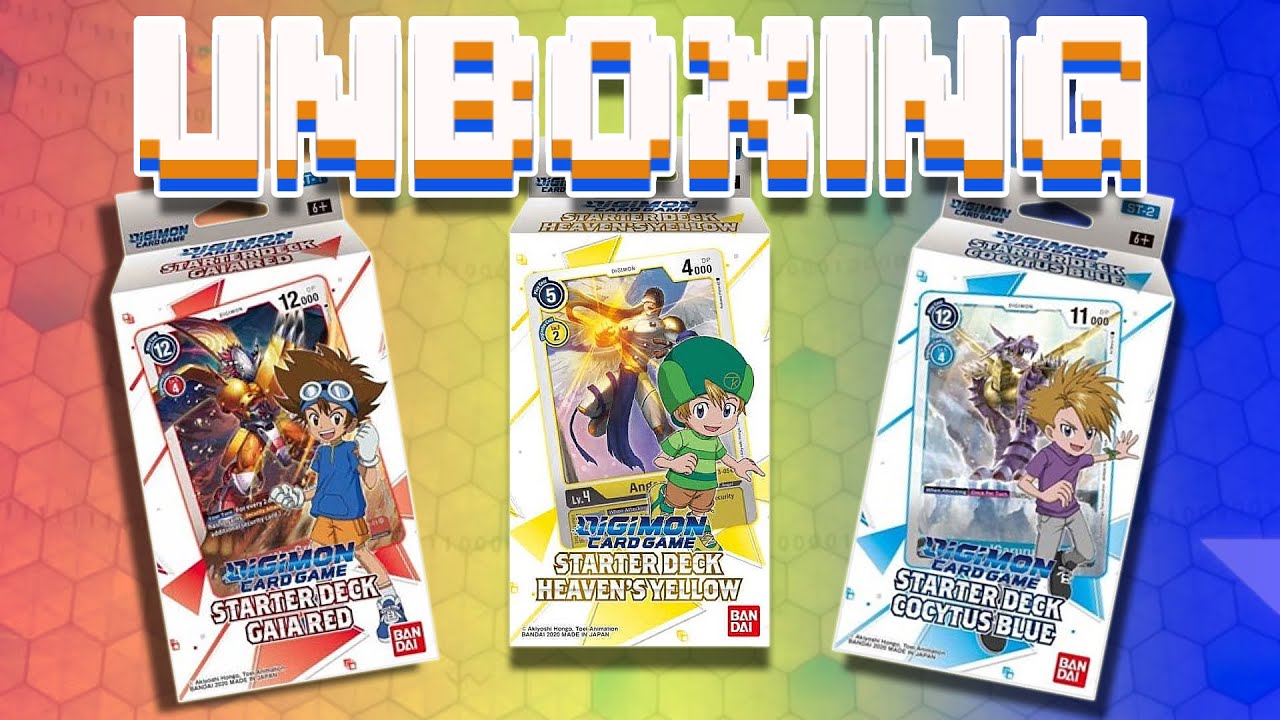 UNBOXING ALL 3 STARTER DECKS | Digimon TCG 2020 English