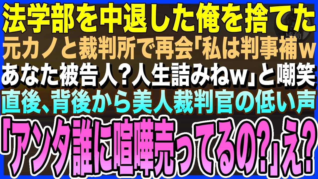 【感動する話】法学部中退した俺を振った元カノと裁判所で再会「私、判事補よｗあなた被告人？w人生詰みねw」→直後、美人裁判官が「アンタ誰に喧嘩売ってるの？」元カノ「え？」【泣ける話・いい話・朗読】