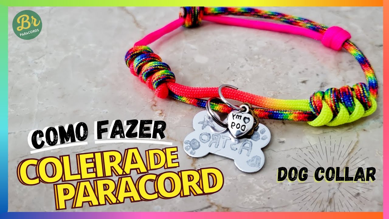 Como fazer coleira de cachorro - Identificação - Paracord Projects