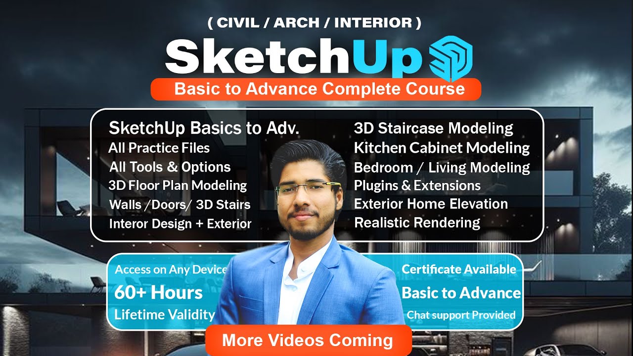 [Complete] SketchUp Pro Basic to Advance Course | For Beginners 
