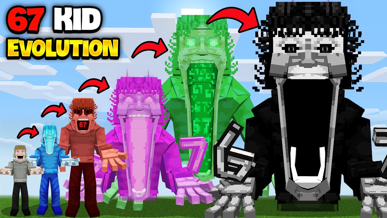 Minecraft But I Evolve 67 KID Phase 99999