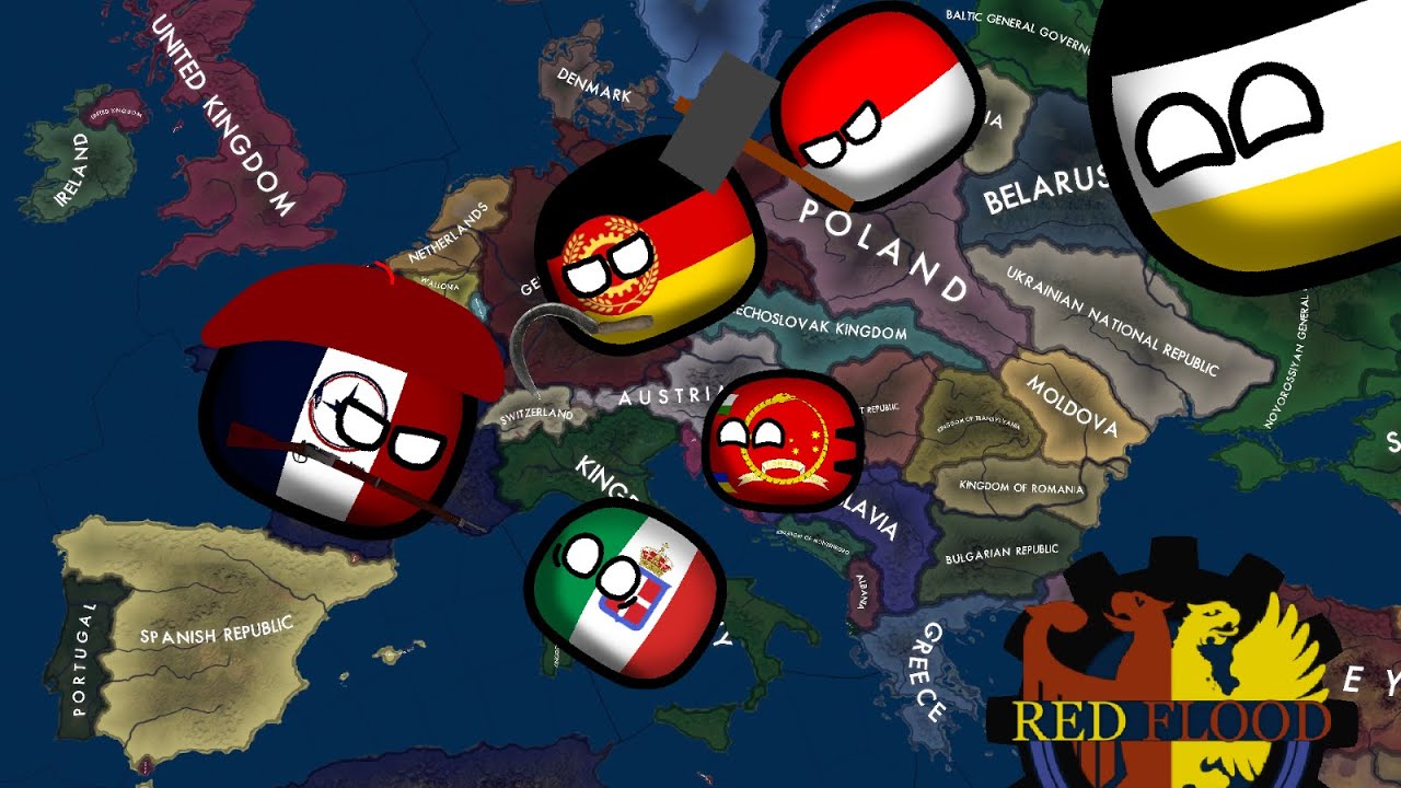 No one won WW1! - HOI4 Red flood timelapse