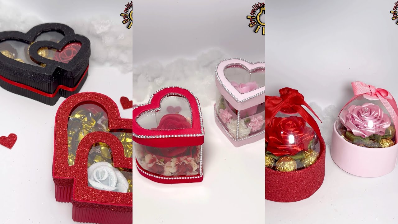ТРИ ПРОСТЫХ ИДЕЙ ДЛЯ ПОДАРОЧНЫХ КОРОБОК 😍 СДЕЛАЙ САМ НА ДЕНЬ СВЯТОГО ВАЛЕНТИНА
