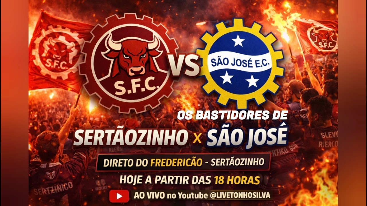 AO VIVO OS BASTIDORES DO JOGO SERTÃOZINHO X SÃO JOSE 1⁰ JOGO DA 2ª FASE DO PAULISTA SÉRIE A2