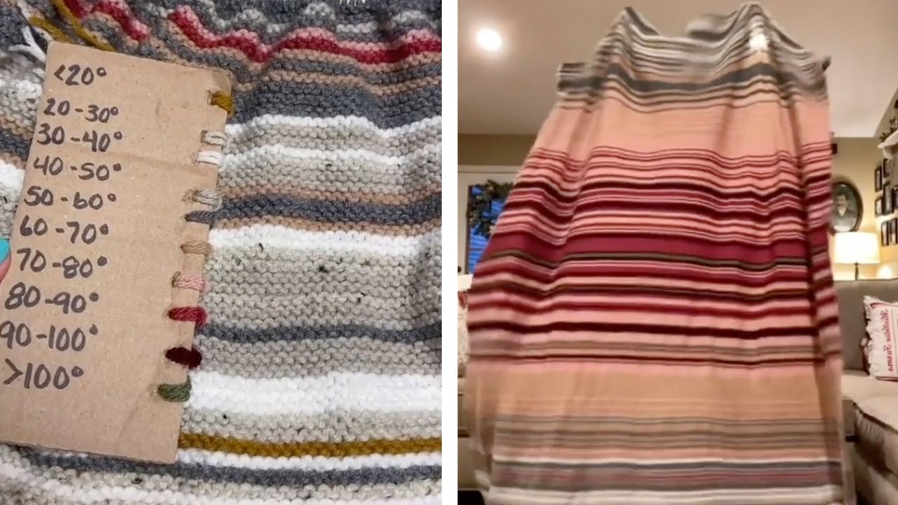 Woman Spends A YEAR Knitting A TEMPERATURE BLANKET (Creative Crafts)
