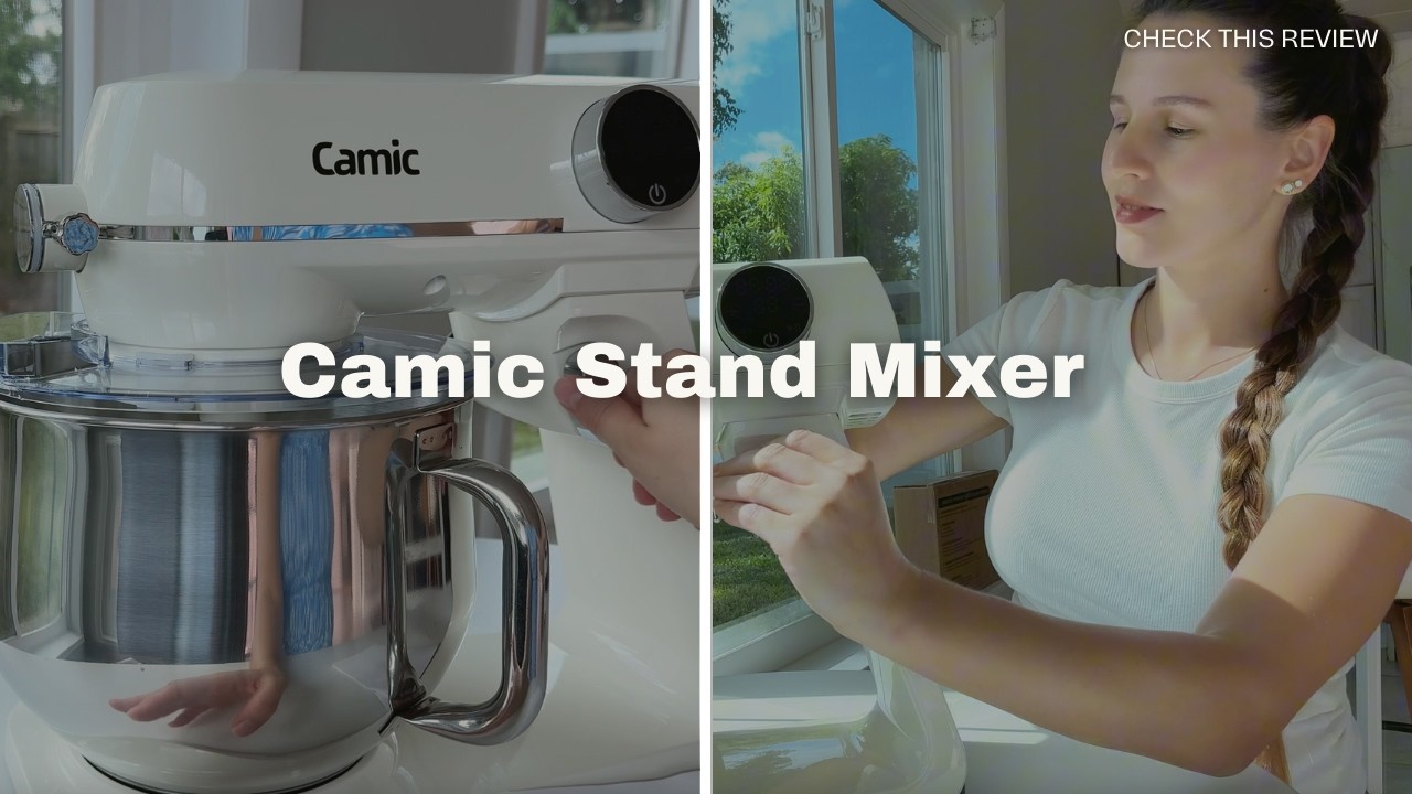 Camic Stand Mixer. 10 Speed Large Capacity Kitchen Mixer with Digital Timer & Tilt-Head