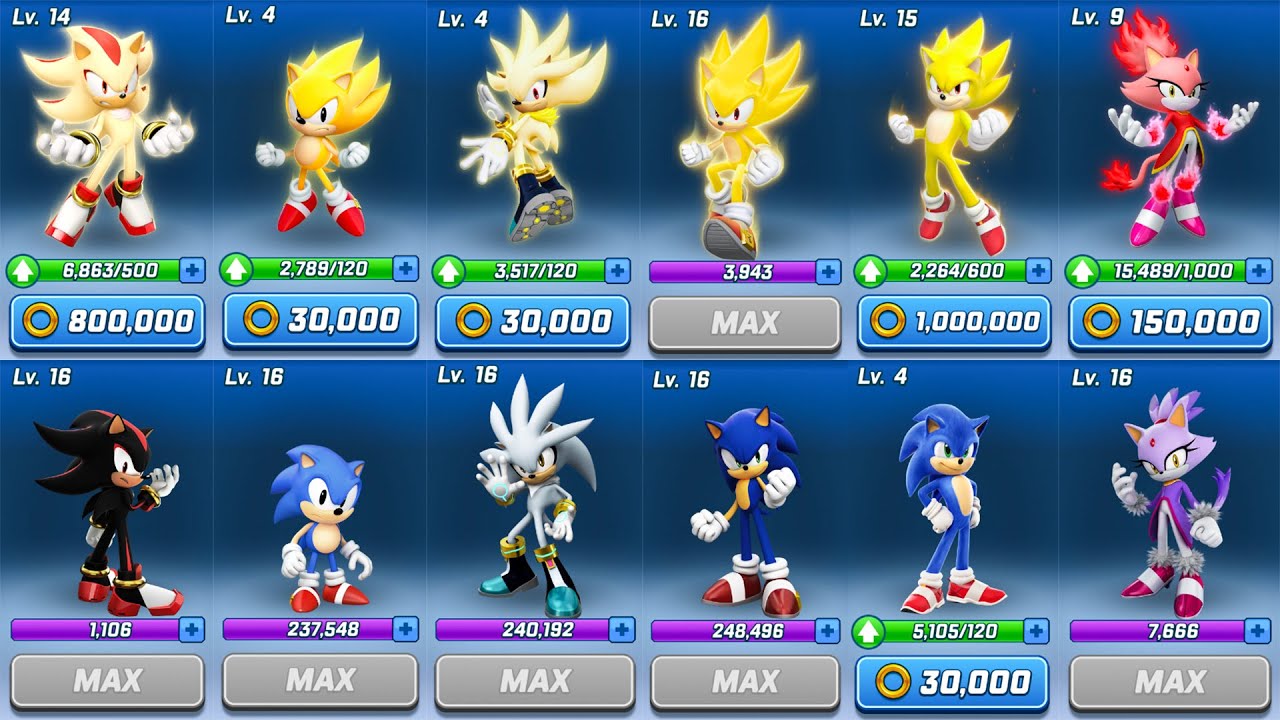 Sonic Forces - All Super Characters vs Original Characters - All 101 Characters Unlocked Gameplay
